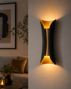 Applique Murale à Deux Lumières en Métal Noir - Compatible E26/E27 pour Intérieur