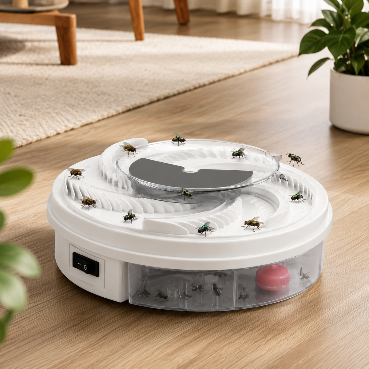 Piège à Mouches - Piège à Insectes Silencieux Sans Produits Chimiques avec Système d'Appât