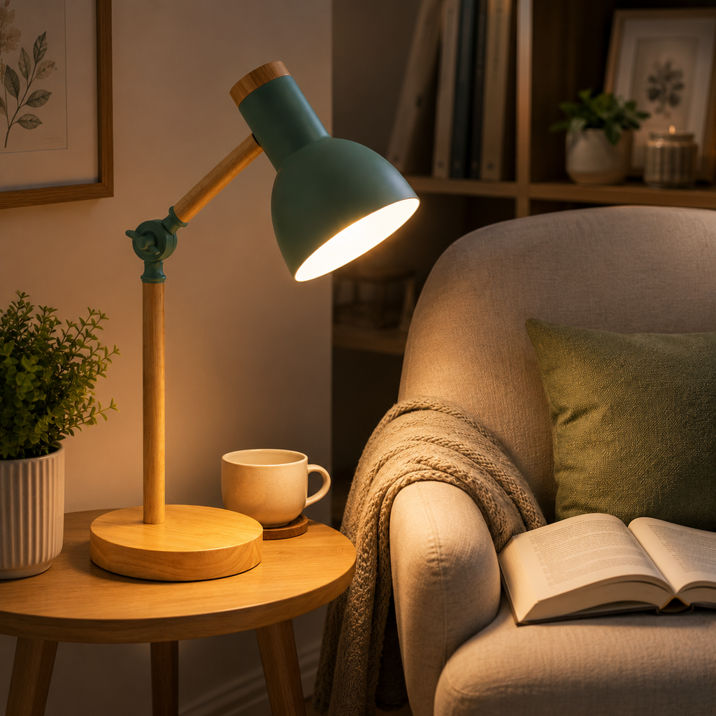 Lampe de Table Réglable - Abat-Jour en Métal avec Douille E27