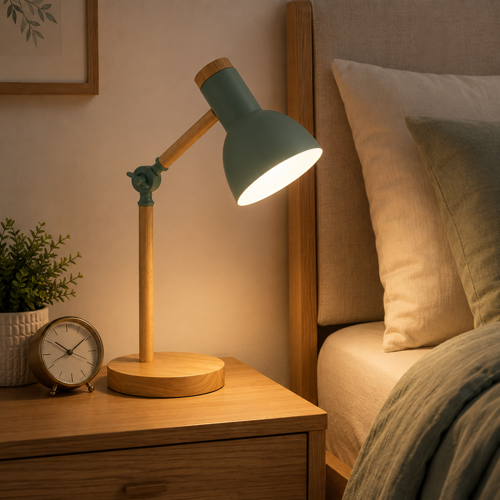 Lampe de Table Réglable - Abat-Jour en Métal avec Douille E27