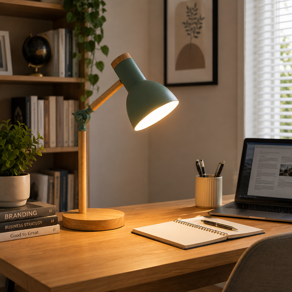 Lampe de Table Réglable - Abat-Jour en Métal avec Douille E27