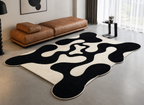 Tapis à Motif Ondulé et Abstrait - Tapis d'Intérieur en Polyester