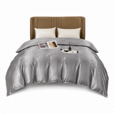 Parure de Lit en Polyester Finition Satinée - Ensemble de 4 Pièces