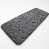 Grand Tapis de Bain à Rayures - Tapis en Polyester avec Dos Antidérapant en PVC