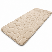 Grand Tapis de Bain à Rayures - Tapis en Polyester avec Dos Antidérapant en PVC