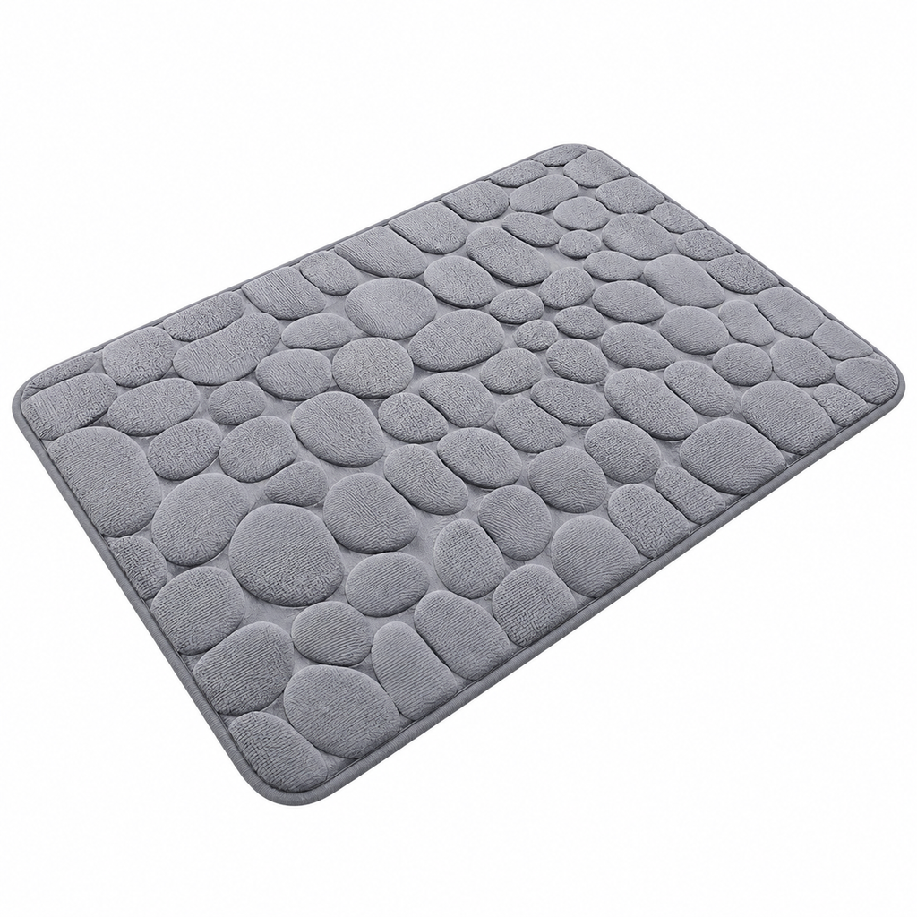 Tapis de Bain Absorbant - Tapis Antidérapant en Polyester avec Dos en PVC