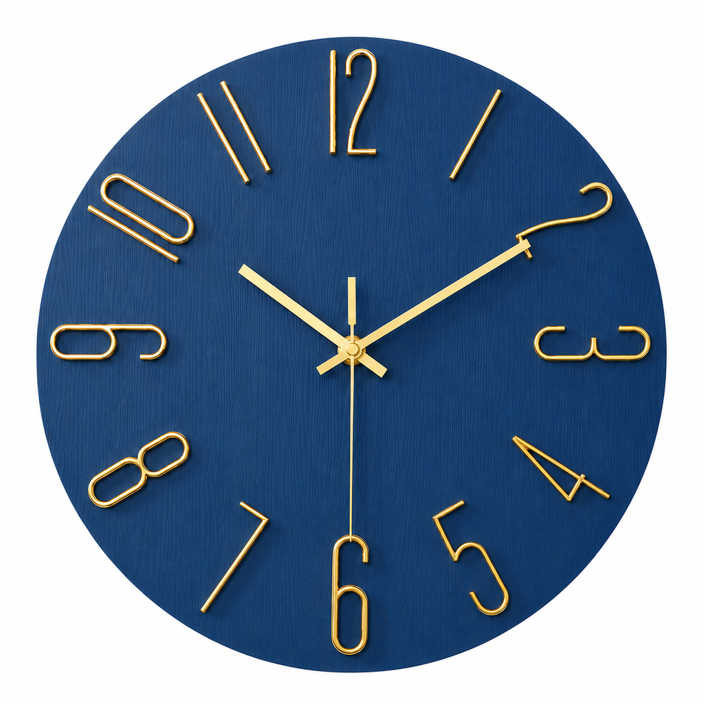 Horloge Murale en Plastique - Horloge Ronde de 30 cm Disponible en Plusieurs Couleurs