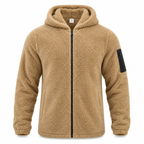 Veste Homme en Fleece à Capuche | Zip Frontal & Poches Latérales | Manches Longues pour Temps Froid au Quotidien | Valuna