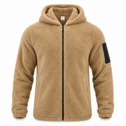 Veste en Fleece à Capuche Homme - Fermeture Éclair et Poches Latérales pour Temps Froid