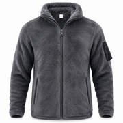 Veste en Fleece à Capuche Homme - Fermeture Éclair et Poches Latérales pour Temps Froid