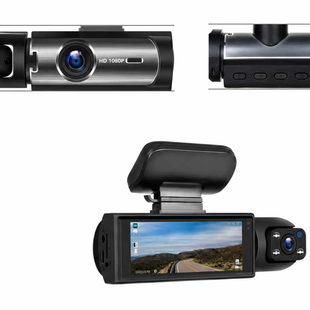 Caméra de Tableau de Bord Wi-Fi - Double Caméra 1080P avec Capteur G et Enregistrement en Boucle