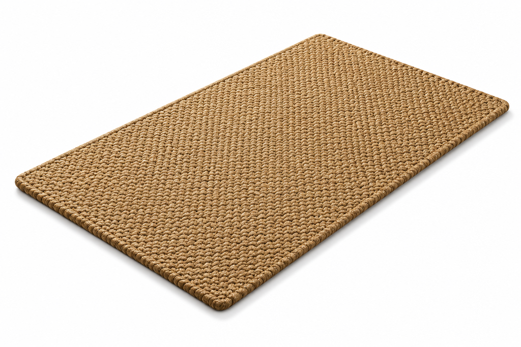 Paillasson Rectangulaire en Lin et Caoutchouc - Tapis d'Entrée 60 × 90 cm