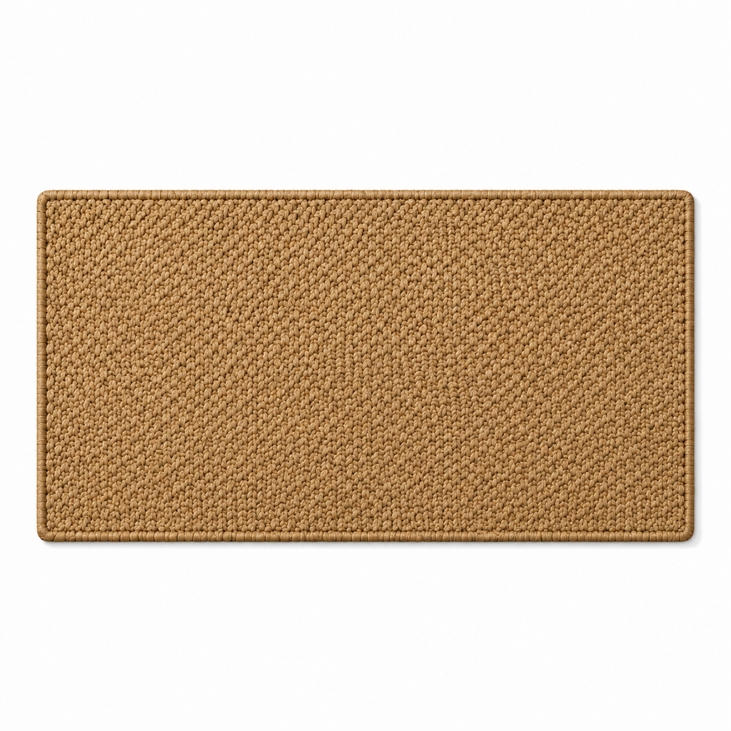 Paillasson Rectangulaire en Lin et Caoutchouc - Tapis d'Entrée 60 × 90 cm
