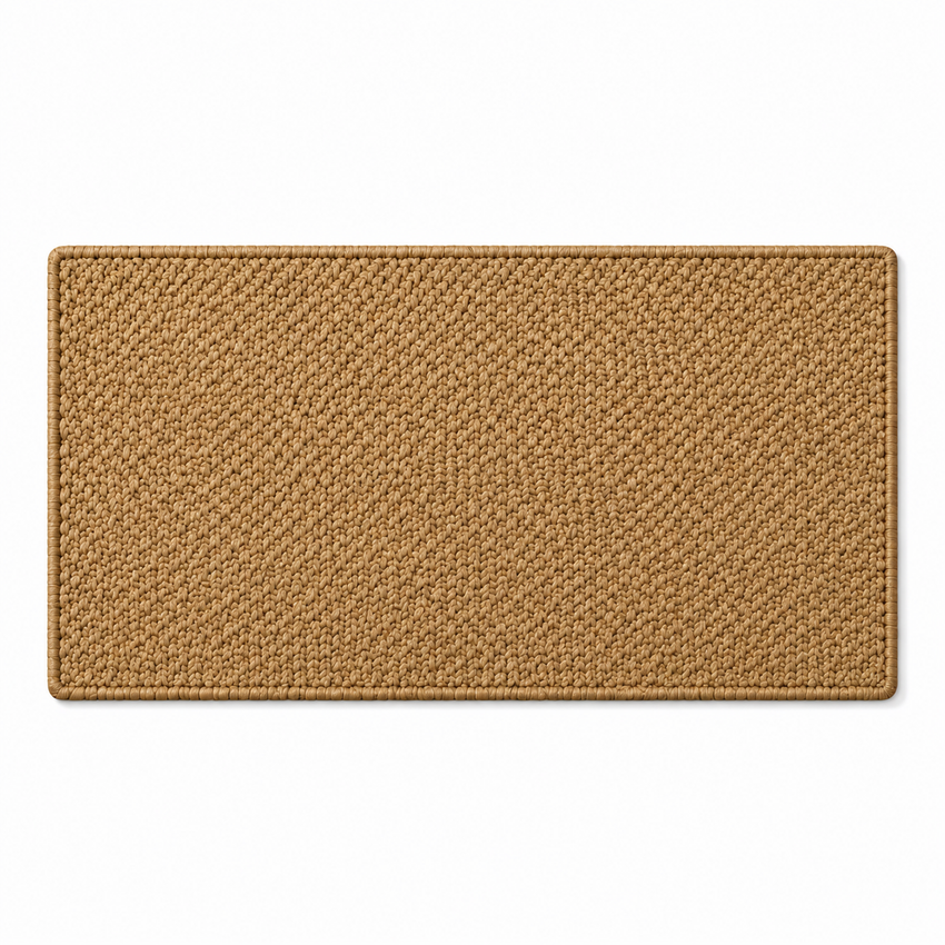 Paillasson Rectangulaire en Lin et Caoutchouc - Tapis d'Entrée 60 × 90 cm