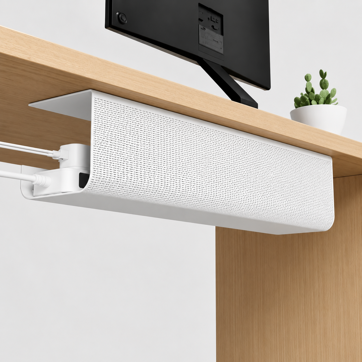 Goulotte Autocollante pour Câbles de Bureau - Organisateur en PVC de 40 cm en Forme de J