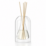 Diffuseur à Bâtonnets - Dôme en Verre Double avec Tiges en Rotin pour Parfum d'Intérieur