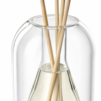 Diffuseur à Bâtonnets - Dôme en Verre Double avec Tiges en Rotin pour Parfum d'Intérieur