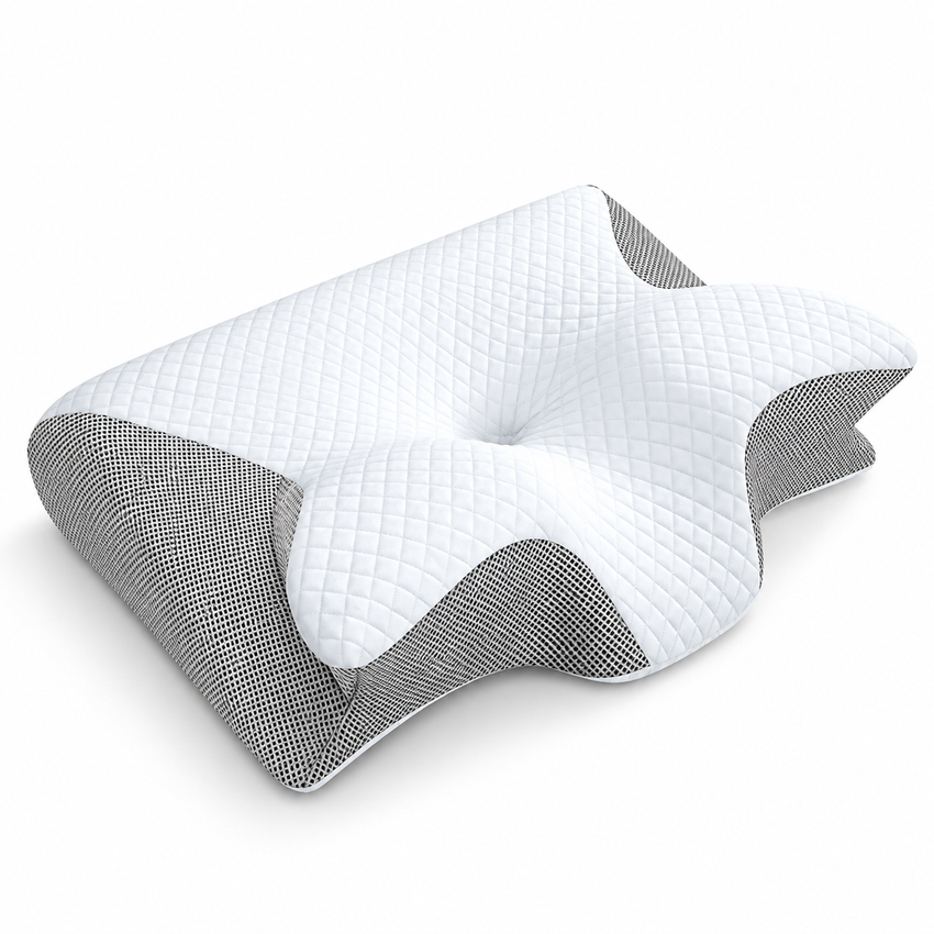 Oreiller en Mousse à Mémoire - Housse en Mélange de Coton pour le Sommeil Quotidien