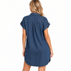 Robe Chemise en Denim - Coupe Ajustée avec Poches pour Usage Quotidien