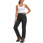 Pantalon Femme Doublé en Polaire - Polyester Résistant à l'Eau pour Activités Hivernales