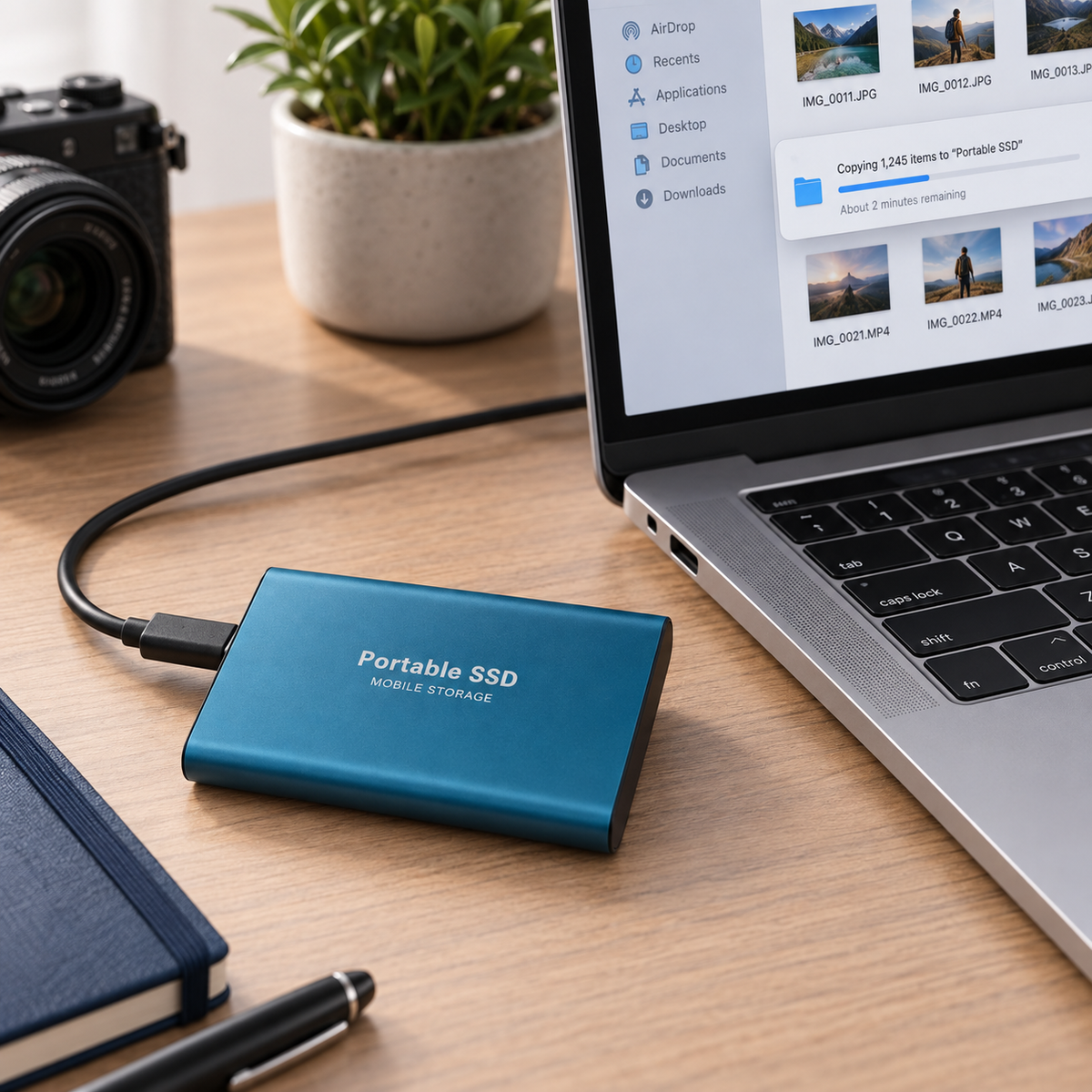 SSD Externe Portable - Stockage USB-C avec Vitesse de Transfert jusqu'à 1050 Mo/s