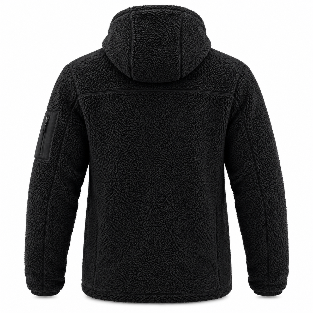 Veste en Fleece à Capuche Homme - Fermeture Éclair et Poches Latérales pour Temps Froid