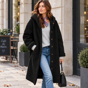 Manteau Long à Capuche Femme - Manches Longues en Matériau Caoutchouc pour Temps Froid