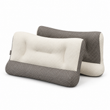 Oreiller de Sommeil Profilé Blanc - Oreiller en Polyester, Fibre de Soja & Tissu Tricoté
