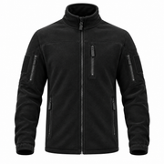 Veste Polaire Homme - Col Montant avec Fermeture Éclair et Poches Zippées