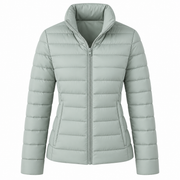 Veste Matelassée Femme en Polyester - Coupe Ajustée avec Col Montant