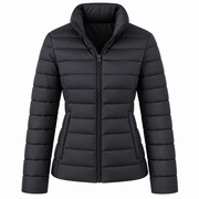 Veste Matelassée Femme en Polyester - Coupe Ajustée avec Col Montant