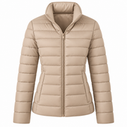 Veste Matelassée Femme en Polyester - Coupe Ajustée avec Col Montant
