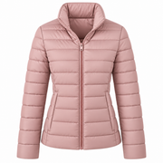 Veste Matelassée Femme en Polyester - Coupe Ajustée avec Col Montant