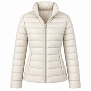 Veste Matelassée Femme en Polyester - Coupe Ajustée avec Col Montant