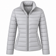 Veste Matelassée Femme en Polyester - Coupe Ajustée avec Col Montant