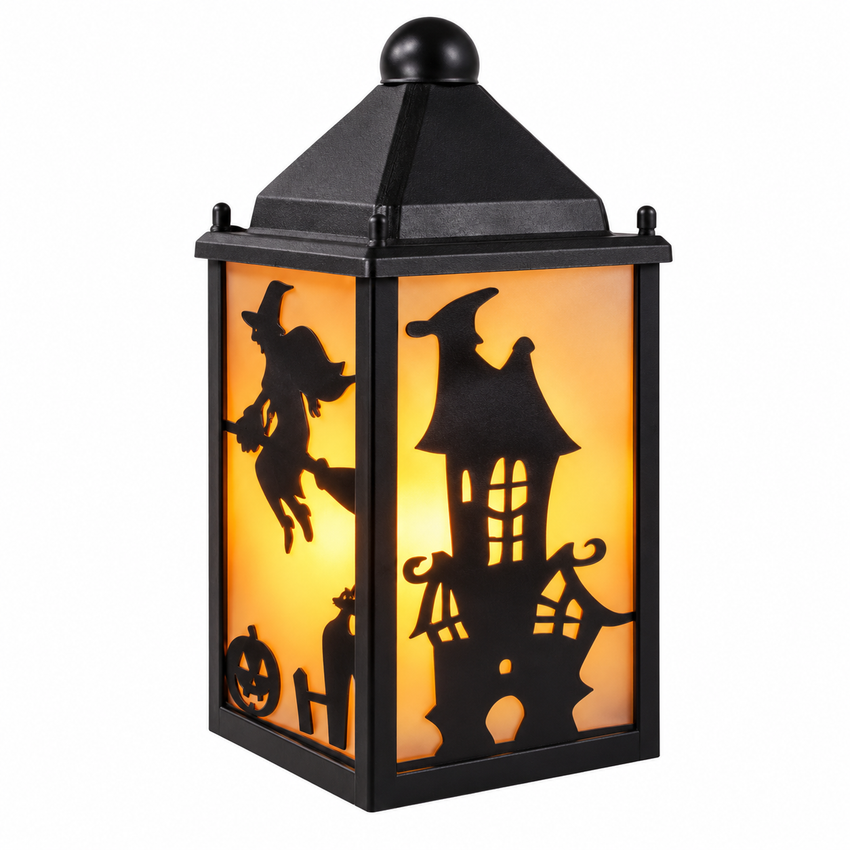 Bougeoir Halloween - Maison Hantée Découpée pour Bougie Chauffe-Plat