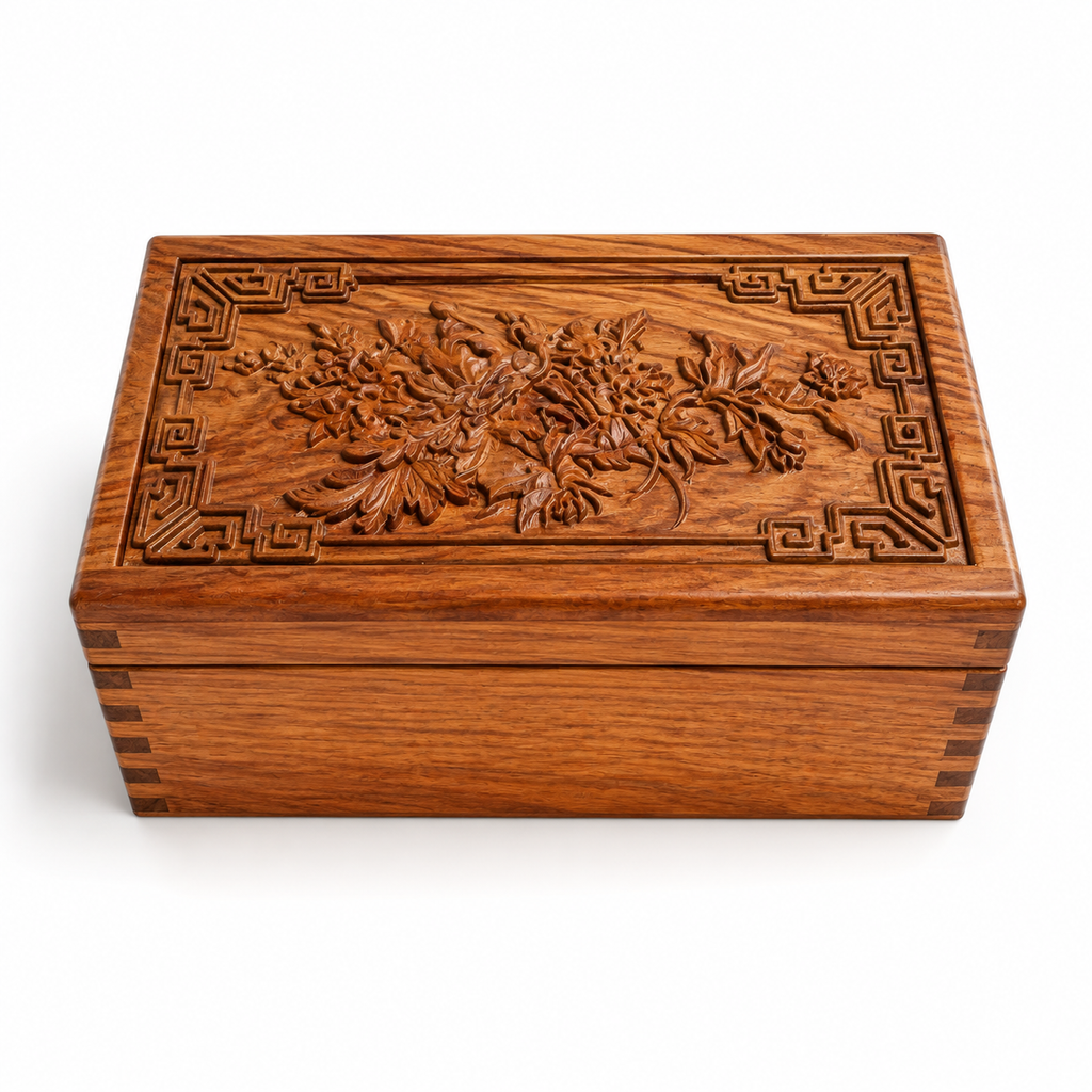 Boîte à Bijoux en Bois - Coffret de Rangement Décoratif avec Fermeture Discrète