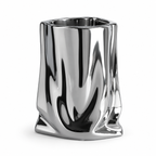 Vase Réfléchissant Argenté - Vase Décoratif en Céramique avec Finition en Électroplaqué