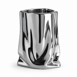 Vase Réfléchissant Argenté - Vase Décoratif en Céramique avec Finition en Électroplaqué