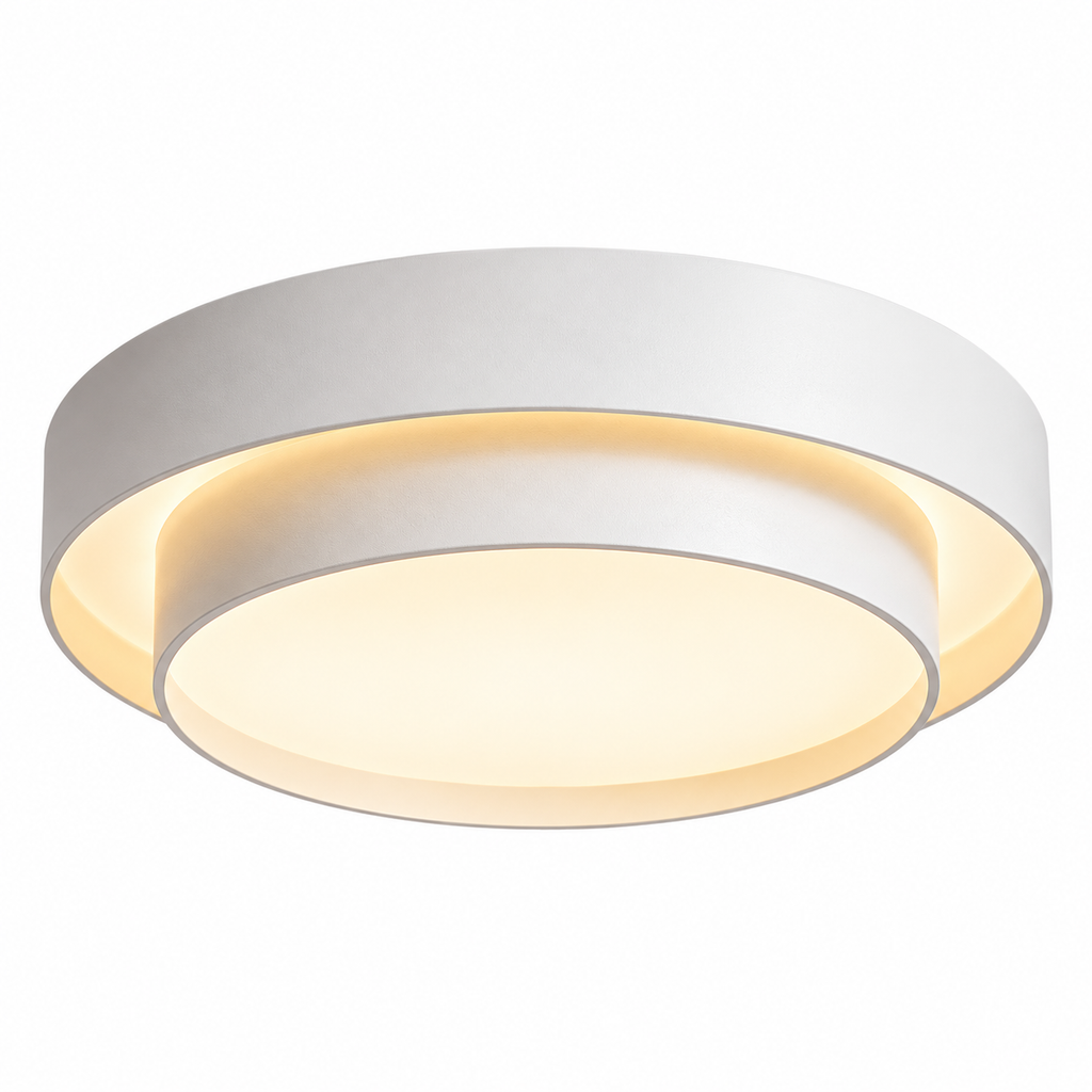 Plafonnier LED Circulaire - Luminaire en Métal avec Module LED Intégré