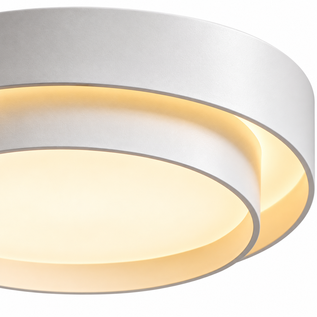 Plafonnier LED Circulaire - Luminaire en Métal avec Module LED Intégré
