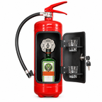 Porte-Bouteille Design Extincteur - Support Décoratif en Fer et Plastique pour Intérieur