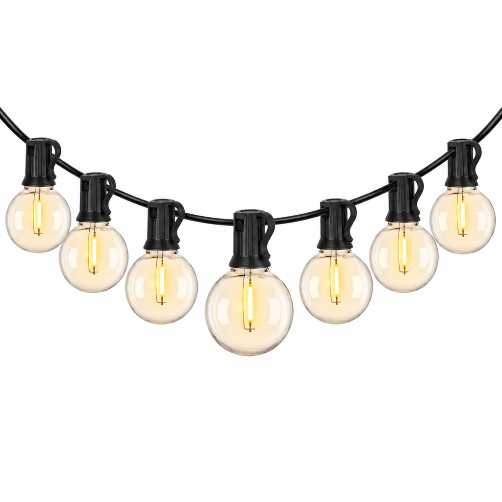 Guirlande LED Extérieure 15M - Éclairage Chaud IP65 pour Jardin, Terrasse et Pergola