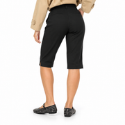 Pantalon Capri Femme Taille Haute - Mélange Nylon-Spandex Stretch avec Fentes Latérales
