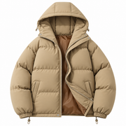 Veste à Capuche en Mélange de Coton - Design Isolant avec Taille Ajustable pour Temps Frais