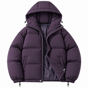 Veste à Capuche en Mélange de Coton - Design Isolant avec Taille Ajustable pour Temps Frais