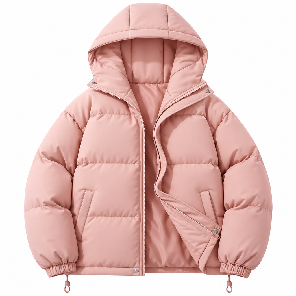 Veste à Capuche en Mélange de Coton - Design Isolant avec Taille Ajustable pour Temps Frais