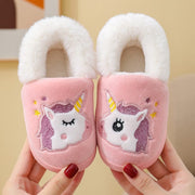 Chaussons Doublés pour Enfants - Tige en Coton et Peluche avec Doublure en Fausse Fourrure