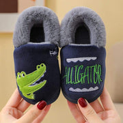 Chaussons Doublés pour Enfants - Tige en Coton et Peluche avec Doublure en Fausse Fourrure