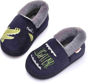 Chaussons Doublés pour Enfants - Tige en Coton et Peluche avec Doublure en Fausse Fourrure